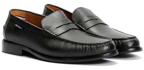 Ben Sherman Hester Leather Herren Halbschuhe, Schwarz, Schwarz , 42 EU