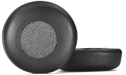 INF Ersatz-Ohrpolster aus Proteinleder für Jabra Evolve 75-Serie, Schwarz, 2er Pack