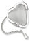 Cafe Ole MB-HRT/C The Stal Heart Shaped Mesh Tea Infuser Ball Strainer, Stainless Steel,8.5cm