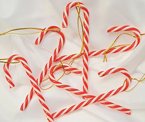 TIB Baumschmuck Zuckerstangen 6er Pack, Klassisch, Rot, Weiß, 13 cm, Weihnachten, Winter, Baumschmuck, Candy Cane