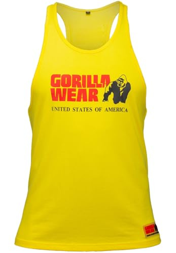 Gorilla Wear Men's Muskelshirt-Classic-Gelb T-Shirt, Yellow, M