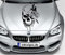 wDesigns Autoaufkleber Totenkopf Rose Skull Aufkleber Motorhaube Sticker Heckscheibe