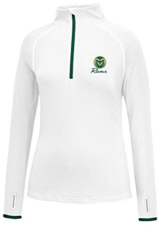 J America NCAA Frauen 'S Script Logo Power Durch Poly 1/2 Zip Jacke, Damen, Power Through 1/2 Zip, Colorado State Rams, Large