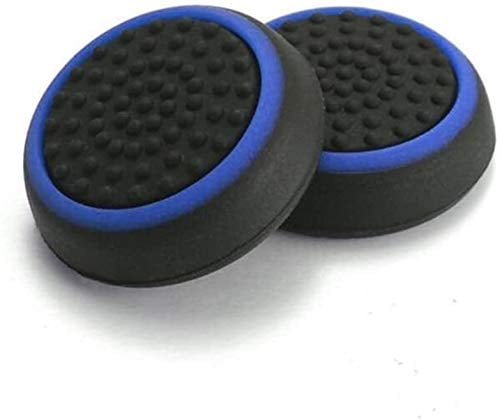 Fundas para palanca de mandos para el pulgar de silicona para mandos PS4, Xbox One, PS3, Xbox 360, PS2 - Negro y azul