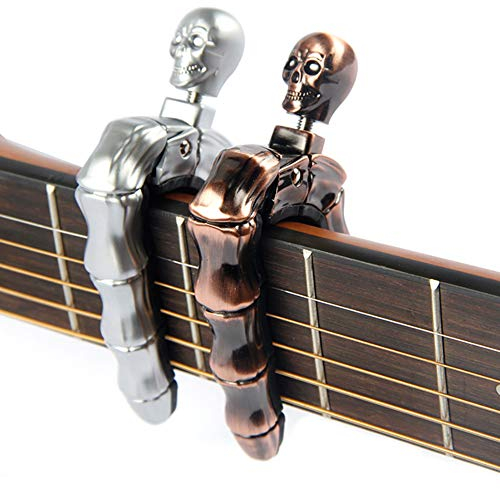 YUEKO Guitar Kapodaster Capo Capodaster Kapo für Westerngitarre, Akustikgitarre, Konzertgitarre, Bass,E-Gitarre, Ukulele, Banjo (Silver)