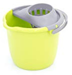 SMART-T-HAUS Cubo Redondo con Escurridor, Verde, 37 x 34 x 28 cm