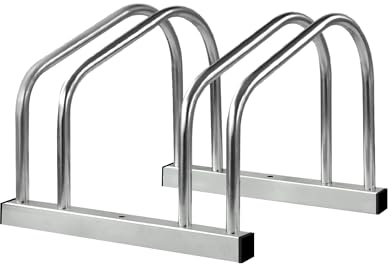 Crystals 2, 3, 4 & 5 Positions Cycle Bicycle Bike Parking Rack Floor Stand Steel Pipe Storage Wall Mount Holder (2 Cycle Stand Rack)