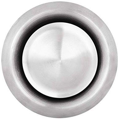 calimaero® TVE 100mm - Rejilla de Ventilación Redonda Válvula de Acero Inoxidable