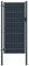 vidaXL Zauntor Gartentür Gartentor Zauntür Hoftor Hoftür Pforte Gartenpforte Einfahrtstor Gartenzaun Tor Tür PVC und Stahl 100x164 cm Anthrazit