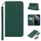 Copmob iPhone 11 Pro Max Case With Card Holder With Strap,Genuine Leather Flip Wallet Case,[3 Slots][Magnetic Closure][RFID-Blocking],Phone Case Cover for iPhone 11 Pro Max - Dark Green