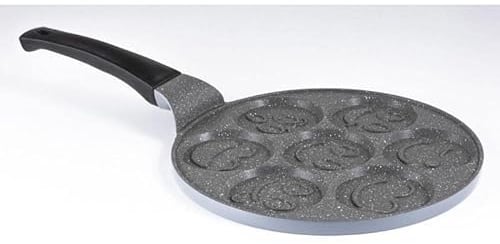Aeternum Piastra Pancake Padella con Stampo Forma Smiles e Rivestimento Interno Petra Plus