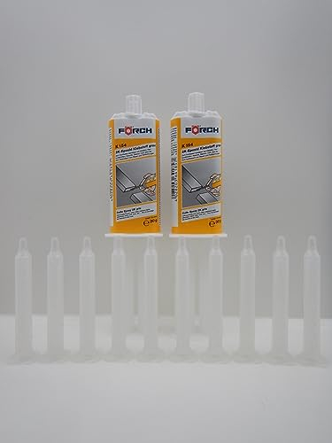FÖRCH FLÜSSIGMETALL 2K EPOXID KLEBSTOFF K154 KLEBER ZWEIKOMPONENTEN 30g Inkl. 10 MISCHER (2)