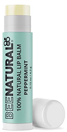 Bee Natural - 100% natürlicher feuchtigkeitsspendender Lippenbalsam, Pfefferminzgeschmack, 4,2 g