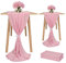 Showgeous 2 Stück Chiffon Tischläufer 28x120 Zoll Romantischer Hochzeitsläufer 10ft Dusty Rose Sheer Chiffon Tischdecke Schminktischläufer für Hochzeit Geburtstagsfeier Braut Baby Shower Dekorationen