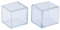 Flyshop Lot de 12 Embouts de Pieds de Chaise en PVC, Anti-Rayures, Réduisent Le Bruit, Forme carrée, 2,0 x 2,0 cm, 20 x 20 mm, Transparent