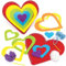 Baker Ross Regenbogen Herz Nähset für Kinder - 2er Pack, Bastelset zum Nähen für Kinder (FC457)