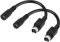 PNGKNYOCN 15CM 4 Pin DIN a 5,5 x 2,1 mm Cavo corto di alimentazione CC per adattatore per caricabatterie per telecamere CCTV (confezione da 2)