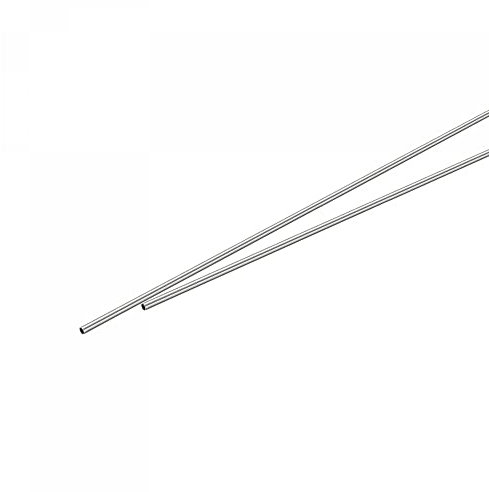 sourcing map 304 Inox Acier Rond Tube 1mm OD 0.15mm Paroi Épaisseur 300mm Longueur 2Pcs