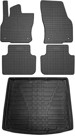 Fußmatten & Kofferraumwanne Set für Audi Q3 F3 2018-2025 Gummi TPE Schwarz 5X