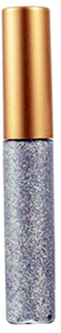Snner Glitzer Eyeliner Augen Glitzer Glitter Eyeshadow GläNzender Metallischer FlüSsiger Eyeliner wasserdichte Sternenpailletten Augen Kosmetisch Grau 5ml