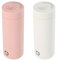 Reise-Elektrisch-Wasserkocher,400 ml Kleiner Tragbarer Wasserkocher,3 in 1 Mini-Thermoskanne 304 Edelstahl-Liner,220V 300W Automatische Isolierungsfunktion (Rosa)