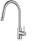 APPASO Kitchen Tap, S304 Stainless Steel Mixer Taps with Pull Out Spray, 360° Swivel Extendable Sink Faucet with 2-Mode Sprayer, Single Lever 1 Hole & High Pressure