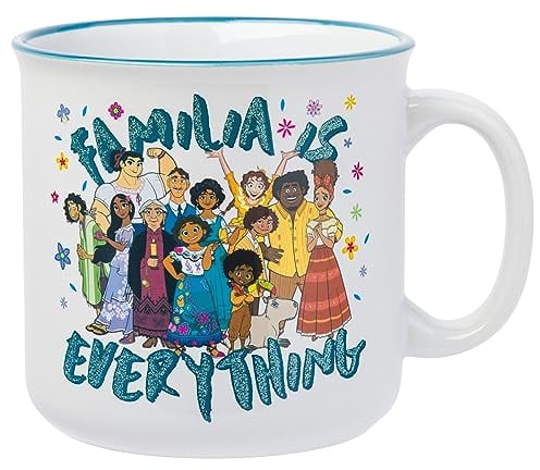 Silver Buffalo Disney Encanto Familia is Everything Glitzernde Keramiktasse Camper, 590 ml