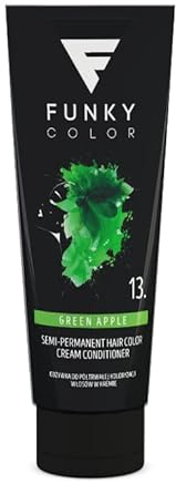 FUNKY COLOR GREEN APPLE 13, tinte para coloración del cabello semipermanente. (28 colores)