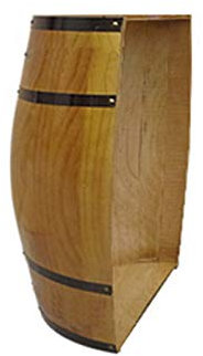 Weinfass aus massivem Holz, Wanddekoration, Eichenfässer, dekoriert mit halbem Fassdeckel und Fassboden, perfekte Dekoration für Weingut, Bar, Ausstellung und Hochzeitsfotografie