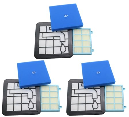 Kit filtro in schiuma motore lavabile compatibile con parti for aspirapolvere Philips Power Pro Compact FC9331/09 FC9332/09 FC8010/01 FC8010 (Color : 3 SET)