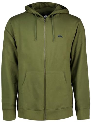 Quiksilver Basic Hood Zip Young Men Sweatshirt, Four Leaf Clover, S Men's