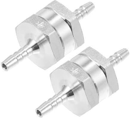 Hihaha Kraftstoffleitung Rückschlagventil/Inneres Rückschlagventil Einweg-Kraftstoffventil Benzin Diesel für Kraftstoffsysteme/Robuste Aluminiumlegierung 5/32 4mm OD / 2 Stück