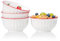 CHILDIKE Porzellanschalen Set Erdbeere 11,4 cm Müslischalen 4er Set Schalen für Dessert, Eis, Suppe, Reis, Obst, 297.7 g