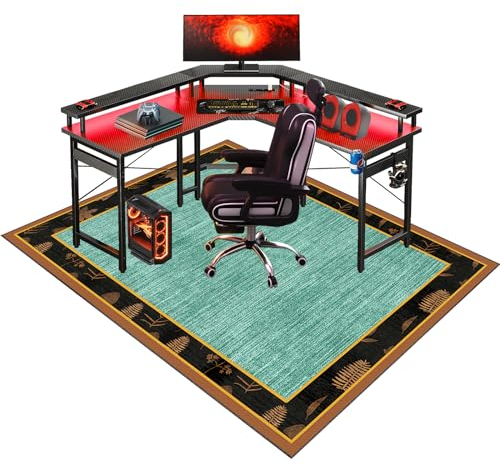 Bürostuhl Unterlage - Gaming Stuhl Unterlage - Unterlage Schreibtischstuhl - Bürostuhl Teppich - Matte für RollstüHle - Rutschfest Bodenschutzmatte für Hartboden und Laminat Parkett 160 x 200 cm