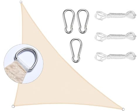 Triangular Sun Sail,Sunshade Saill,Sail Canopy,Waterproof,No Drilling,95% UV Protection for Garden,Camping,Balcony,Pergola,Patio,Customizable
