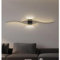 DELIPOP 27W Wandleuchte Innen LED, Kreative Linien Design Wandleuchte LED Warmweiß 3000K für Wohnzimmer, Schlafzimmer, Esszimmer, Flur, Schwarze 89CM
