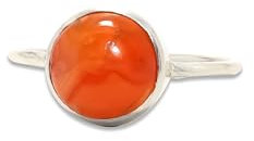 Natürlicher Karneol Edelstein ring, Stapel ring, 925er Sterling silber, Geburtstags ges chenk, handgefertigter Sch muck, Boho Ring, Halloween Ges chenke, Ring für Sie (64 (20.4))