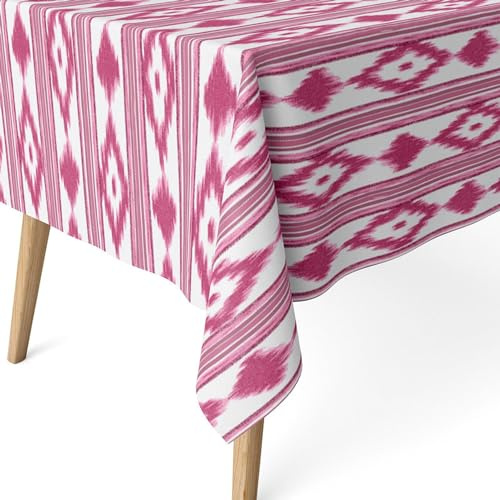 ECOMMERC3 Tischdecke abwaschbar beschichtet rechteckig 300x140 Inseln Rosa | Für die längste Tafel im Haus, Harzbeschichtung, 55 % Baumwolle und 45 % Polyester, in Spanien gefertigt