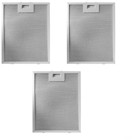 HOHOVYVY Metal Cooker Hood Grease Filter, 340 x 270 x 9 mm, Cooker Hood Filter, Metal Grease Filter, Mesh Replacement Mesh, Exhaust Filter (3 Pieces)