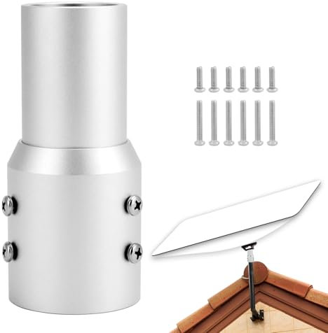 QWORK® Adaptateur de Tube, Adaptateur de Montage d'antenne Parabolique, Adaptateur Tube en Aluminium Réglable, Compatible avec Starlink V2