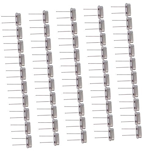 Angoily 50 Stück Quarzoszillator Elektronische Geräte Silber Quarz Quarzoszillator Quarzresonatoren