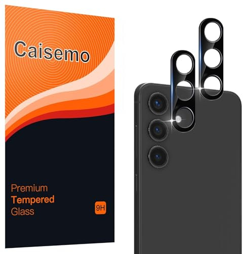 Caisemo 2 Pack Camera Lens Protector for Samsung Galaxy S25, 9H,HD Tempered Glass Camera Lens Protector,Anti-Scratch,Easy Installation