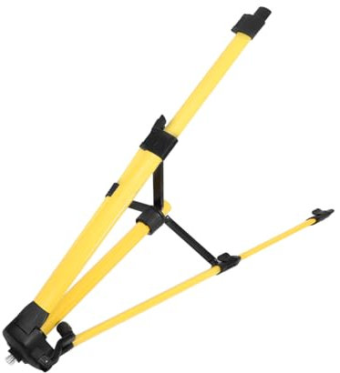 NUOBESTY 1Pc Tripod with Level Vial Durable Support for Gradienter Gauge Smooth Height Capacity for Construction and DIY Projects Yellow