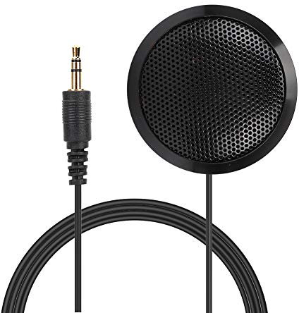 Yosoo Health Gear Conference Microphone, 3.5mm Computer Desktop Mic Portable Omnidirectional Microphone PC Laptop Mic for Conference Recording Video Meeting Call