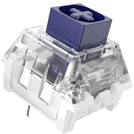 Kailh Box Navy Pro Switches for Mechanical Gaming Keyboard,3-Pin Clicky/Pre Lubed/IP56 Dust&Waterproof Switches(Navy Pro,72Pcs)