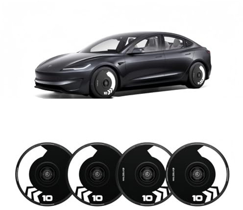 Radkappen, Kompatibel Für Tesla Model Y Juniper 2025 2026, 20 Zoll, 21 Zoll, Radkappen, Haloblk-Radkappen(4PCS Power Black,20inch)