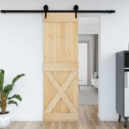 Schiebetür,Tür 70x210 cm Massivholz Kiefer Innentür Zimmertür,Nebeneingangstür für Badezimmer,Büro,Wohnzimmer,Küche