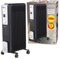 New 2000W 9 Fin Portable Oil Filled Radiator - Heater, Electrical, Caravan, Office, Home | Free Standing, Portable Heater, With Adjustable Heat Control | Quality, Long Lasting, Space Heater, (Black)