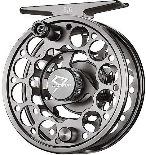 Piscifun – Moulinet de pêche à la Mouche Sword avec Corps en Alliage d'aluminium usiné CNC 3/4, 5/6, 7/8, 9/10 (Noir, Gris métal, Rose, Gris spacial), Fly Reel Space Gray, Sword Fly Reel 7/8wt