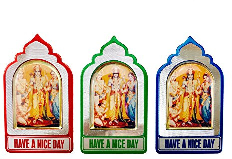 Ram Darbar Sticker Metal Adhesive Sticker Hindu God Mandir Sticker – 6cm x 4cm
